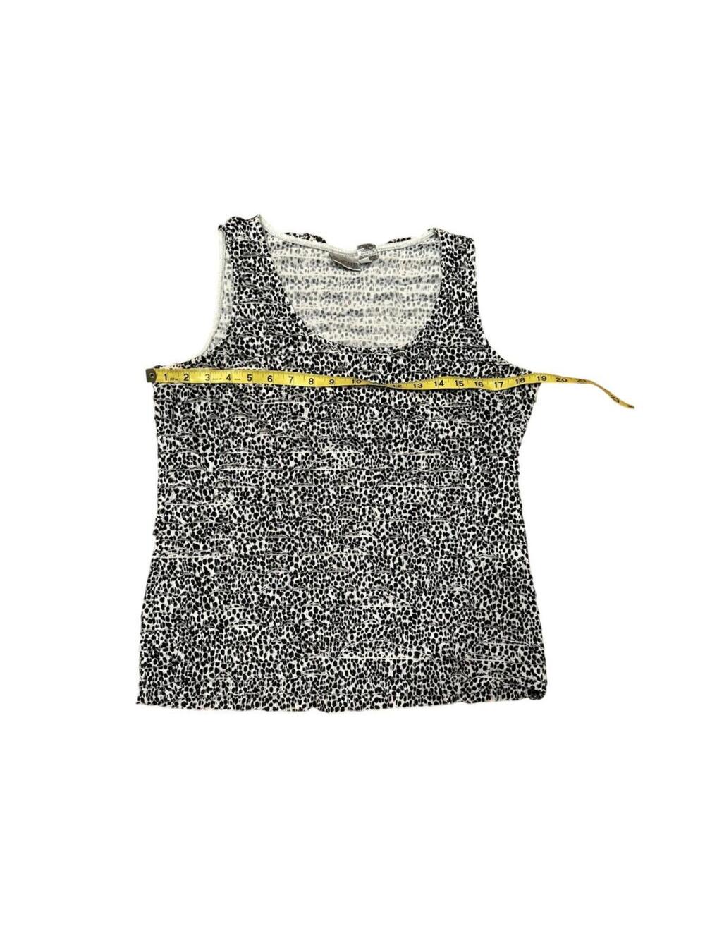 Chicos Tank top Animal Print Camisole White Black Travel Size 1 Medium USA - Picture 5 of 7